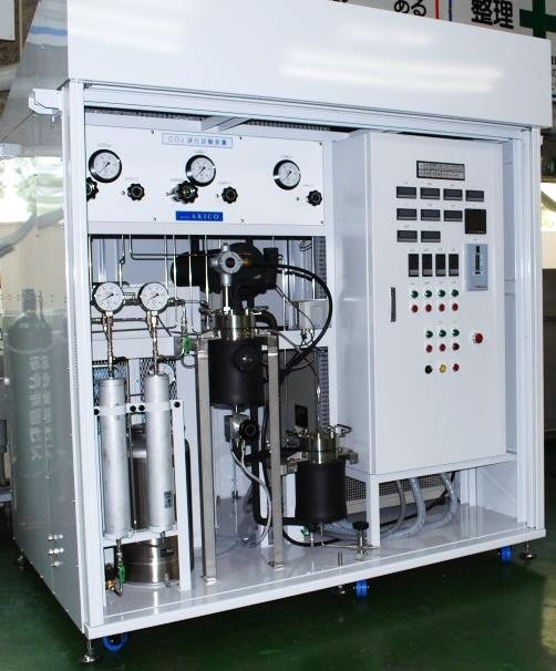 Supercritical fluid test system under assembly at AKICO's Tokyo workshop